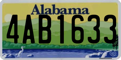 AL license plate 4AB1633