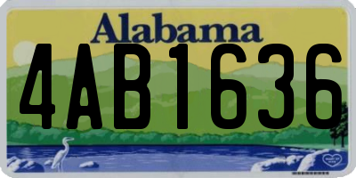 AL license plate 4AB1636
