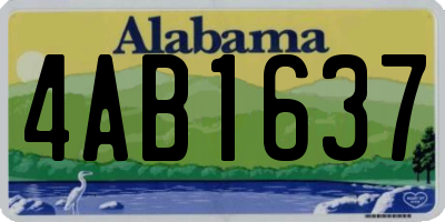 AL license plate 4AB1637