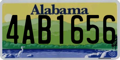 AL license plate 4AB1656