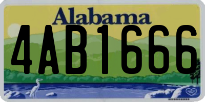 AL license plate 4AB1666