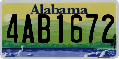 AL license plate 4AB1672
