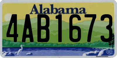 AL license plate 4AB1673
