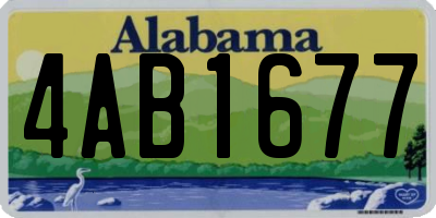 AL license plate 4AB1677