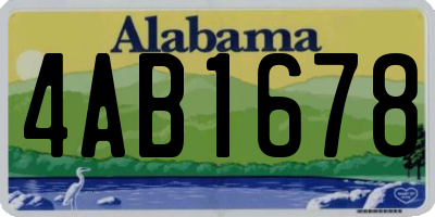 AL license plate 4AB1678
