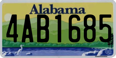 AL license plate 4AB1685