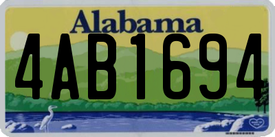 AL license plate 4AB1694