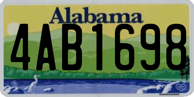 AL license plate 4AB1698