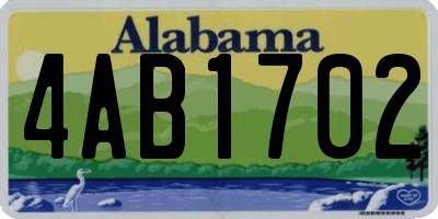 AL license plate 4AB1702