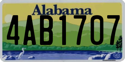 AL license plate 4AB1707
