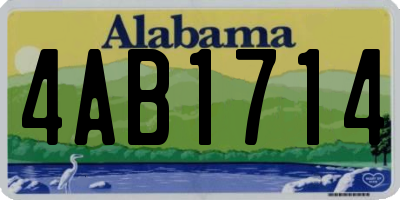 AL license plate 4AB1714