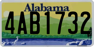 AL license plate 4AB1732
