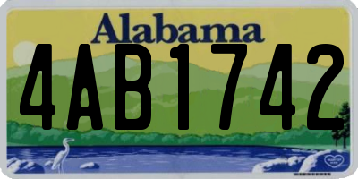 AL license plate 4AB1742