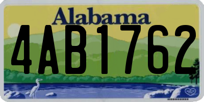 AL license plate 4AB1762