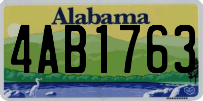 AL license plate 4AB1763