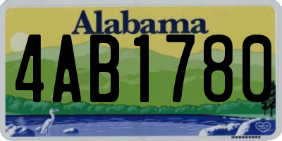 AL license plate 4AB1780