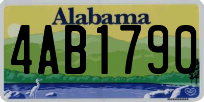 AL license plate 4AB1790