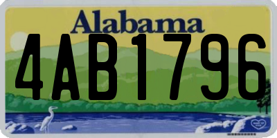 AL license plate 4AB1796