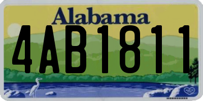 AL license plate 4AB1811