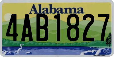 AL license plate 4AB1827