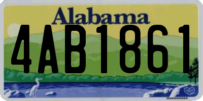 AL license plate 4AB1861