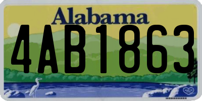 AL license plate 4AB1863