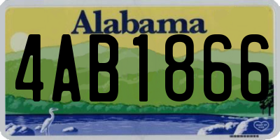 AL license plate 4AB1866