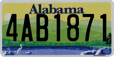 AL license plate 4AB1871