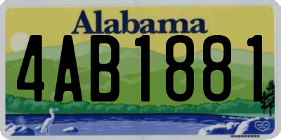 AL license plate 4AB1881