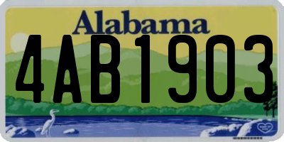 AL license plate 4AB1903