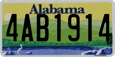AL license plate 4AB1914