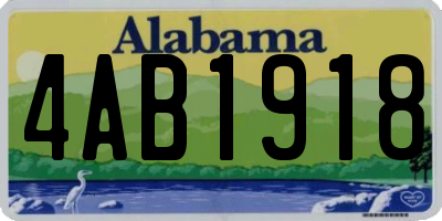 AL license plate 4AB1918