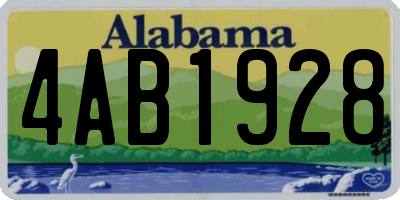 AL license plate 4AB1928
