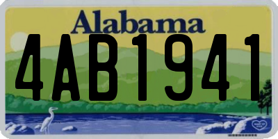 AL license plate 4AB1941