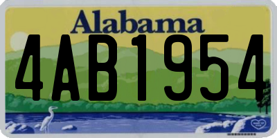 AL license plate 4AB1954