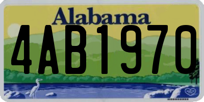 AL license plate 4AB1970