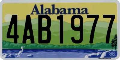 AL license plate 4AB1977