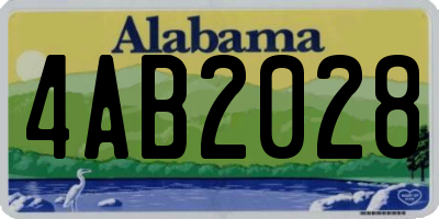 AL license plate 4AB2028