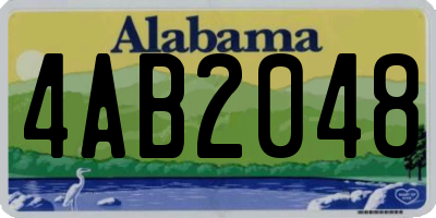 AL license plate 4AB2048