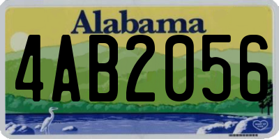 AL license plate 4AB2056