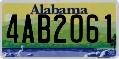 AL license plate 4AB2061