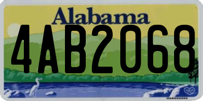 AL license plate 4AB2068