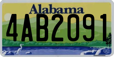 AL license plate 4AB2091