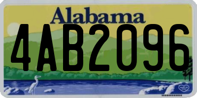 AL license plate 4AB2096