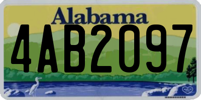 AL license plate 4AB2097