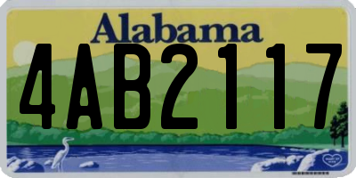 AL license plate 4AB2117
