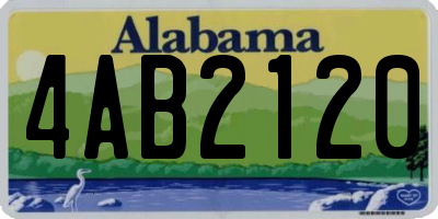 AL license plate 4AB2120