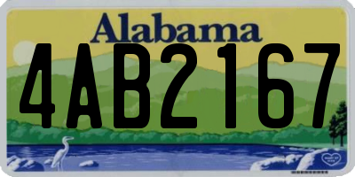 AL license plate 4AB2167