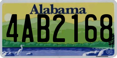 AL license plate 4AB2168