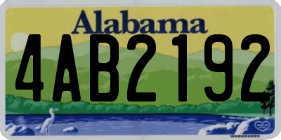AL license plate 4AB2192